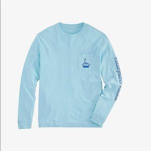 NWT Vineyard Vines Ski Lift Long-Sleeve Pocket Tee